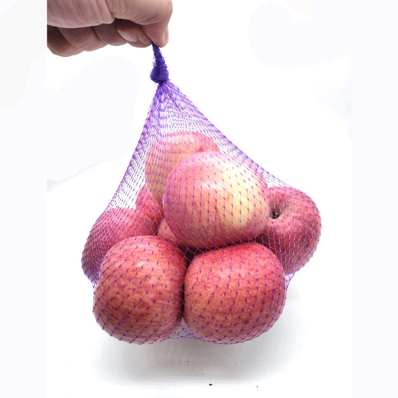 Bolsa inferior de malla de plástico PE para embalaje de verduras y frutas netas/malla para envasado de alimentos/bolsa de red