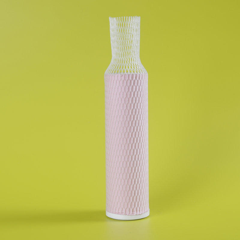 Malla plástica blanca elástica de la botella de vino del protector de la malla del PE